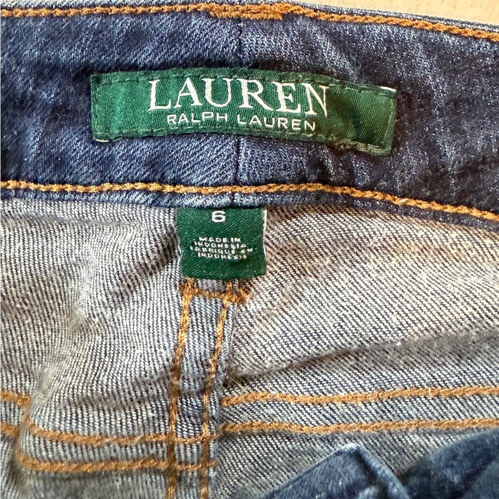 Lauren Ralph Lauren Modern Straight Leg Jeans Dark Indigo Wash Size 6 - Picture 4 of 16